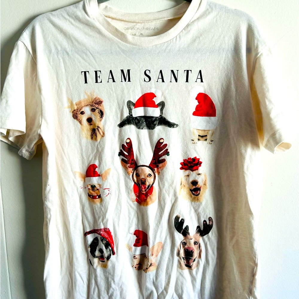 TEAM SANTA 🎅 PUPPY 🐶 T SHIRT !